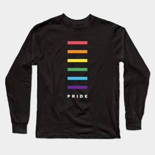 Minimalist LGBTQ Pride Flag Long Sleeve T-Shirt